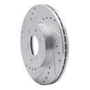 R1 12-25 Dodge Attitude (Mexico) Front Left Drilled & Slotted Silver Brake Rotor