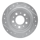 R1 95-97 Volvo 960 Rear Right Drilled & Slotted Silver Brake Rotor