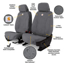 Covercraft 21-25 Ford F150 Carhartt Super Dux SeatSaver Front Row Custom Seat Cover - Gravel