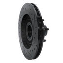 R1 95-11 Ford Explorer Front Left Drilled & Slotted Black Brake Rotor