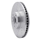 R1 10-18 BMW 650I Convertible Right Front Drilled & Slotted Silver Brake Rotor