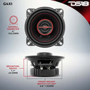 DS18 4in 40 Watts RMS 4 ohm 2-Way Coaxial Speaker System Universal Fit