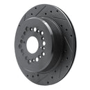 R1 92-00 Lexus SC400 Rear Drilled & Slotted Black Brake Rotor Set