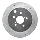 R1 14-18 Subaru Forester Rear Drilled & Slotted Silver Brake Rotor Set