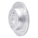 R1 1989-96 Nissan 300ZX Rear Drill & Slot Silver Rotors