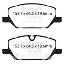 EBC 2020+ Cadillac CT5 Premium and Luxury 2.0T Greenstuff Front Brake Pads