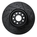 R1 18-25 Volkswagen Atlas Front Drilled & Slotted Black Brake Rotor Set