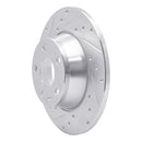 R1 08-15 Audi TT Rear Left Drilled & Slotted Silver Brake Rotor