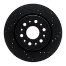 R1 17-25 Buick Enclave Front & Rear Drilled & Slotted Black Brake Rotor Set