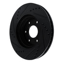 R1 16-22 Nissan NP300 Frontier (Mexico) Front Right Drilled & Slotted Black Brake Rotor