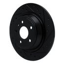 R1 13-20 Ford Special Service Police Sedan Front & Rear Drilled & Slotted Black Brake Rotor Set