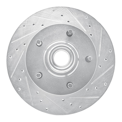 R1 94-03 Ford E-150 Econoline Club Wagon Front Right Drilled & Slotted Silver Brake Rotor