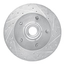 R1 94-03 Ford E-150 Econoline Club Wagon Front Right Drilled & Slotted Silver Brake Rotor