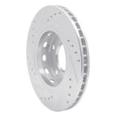 R1 00-02 Audi S4 Rear Right Drilled & Slotted Silver Brake Rotor