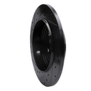 R1 11-22 Dodge Durango Rear Right Drilled & Slotted Black Brake Rotor
