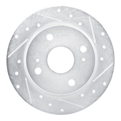 R1 79-81 Toyota Celica Rear Right Drilled & Slotted Silver Brake Rotor