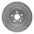 R1 90-93 Toyota Celica Rear Left Drilled & Slotted Silver Brake Rotor