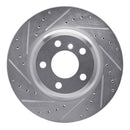R1 12-20 BMW 335i GT xDrive Rear Drilled & Slotted Silver Brake Rotor Set