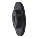 R1 06-19 Scion IQ Front Right Drilled & Slotted Black Brake Rotor
