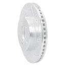 R1 98-04 Chrysler 300M Front Right Drilled & Slotted Silver Brake Rotor