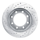 R1 76-79 Ford F-250 4WD (Excl Super Duty) Front Right Drilled & Slotted Silver Brake Rotor