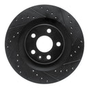 R1 16-26 Volvo S60 Rear Right Drilled & Slotted Black Brake Rotor
