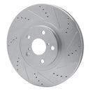 R1 93-98 Toyota Supra Front Drilled & Slotted Silver Brake Rotor Set