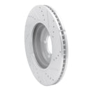 R1 03-05 Lincoln AVIATOR Front Left Drilled & Slotted Silver Brake Rotor