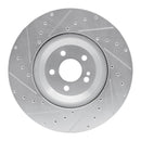 R1 17-23 Mercedes-Benz E43 AMG Rear Right Drilled & Slotted Silver Brake Rotor