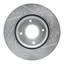 R1 07-14 Nissan Cube Front Drilled & Slotted Silver Brake Rotor Set