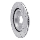 R1 2008-2025 Audi A7 Quattro Rear Left Drilled & Slotted Silver Brake Rotor