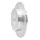 R1 90-06 Infiniti G20 Rear Right Drilled & Slotted Silver Brake Rotor
