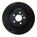 R1 17-25 BMW 540i Front & Rear Drilled & Slotted Black Brake Rotor Set
