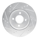 R1 12-24 Nissan Note Front Drilled & Slotted Silver Brake Rotor Set