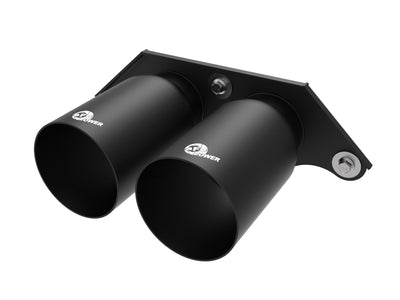 aFe Power Mach Force Xp 4in 304 SS Bolt-On Exhaust Tips Satin Black 14-19 Porsche 911 GT3 3.8L/4.0L