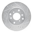 R1 98-02 Acura CL Front Drilled & Slotted Silver Brake Rotor Set