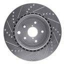 R1 18-24 Subaru WRX Rear Drilled & Slotted Silver Brake Rotor Set