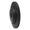 R1 13-19 Mercedes-Benz GL350 Rear Left Drilled & Slotted Black Brake Rotor