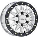 Raceline A14BG Alpha 15x6.5in/6x139.7 BP/74mm Offset/78.1mm Bore - Silver & Blk Ring Beadlock Wheel