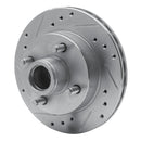 R1 74-80 Ford Mustang II Front Left Drilled & Slotted Silver Brake Rotor