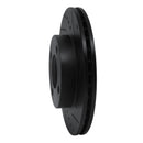 R1 90-91 Audi 90 Quattro Front Right Drilled & Slotted Black Brake Rotor