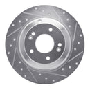 R1 10-16 Hyundai Genesis Coupe Rear Right Drilled & Slotted Silver Brake Rotor