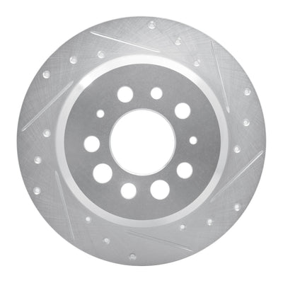 R1 67-74 Volvo 164 Rear Right Drilled & Slotted Silver Brake Rotor