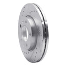 R1 02-02 Kia SEDONA Front Left Drilled & Slotted Silver Brake Rotor