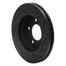 R1 70-93 Ford Taurus SHO Front Left Drilled & Slotted Black Brake Rotor
