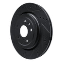 R1 14-19 Chevrolet Corvette Rear Left Drilled & Slotted Black Brake Rotor