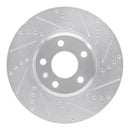 R1 08-25 Audi A5 Front & Rear Drilled & Slotted Silver Brake Rotor Set
