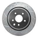 R1 07-15 Infiniti G35 Rear Drilled & Slotted Silver Brake Rotor Set