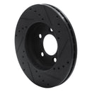 R1 91-00 Ford Thunderbird Front Left Drilled & Slotted Black Brake Rotor