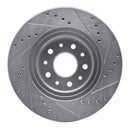 R1 05-09 Ford Five Hundred Front Left Drilled & Slotted Silver Brake Rotor